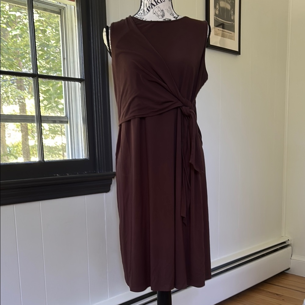 J. Jill Sleeveless Faux Wrap Dress M
